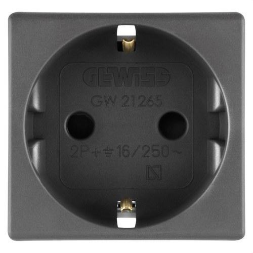 GEWISS Spanish Socket Outlet 2P+T 16A 2 Modules Black - GroupSumi ...